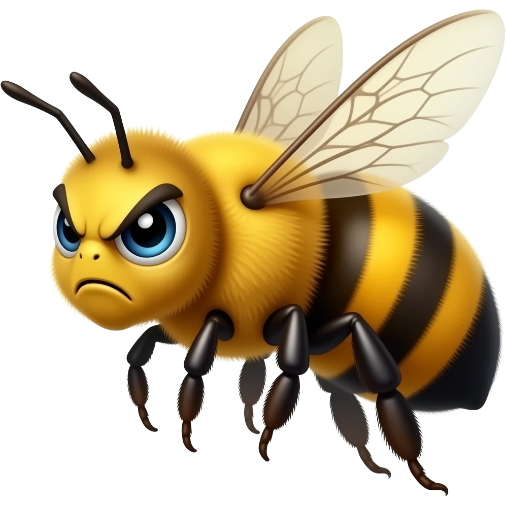 angry bee emoji
