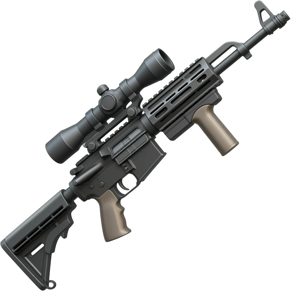 Rifle color negro emoji