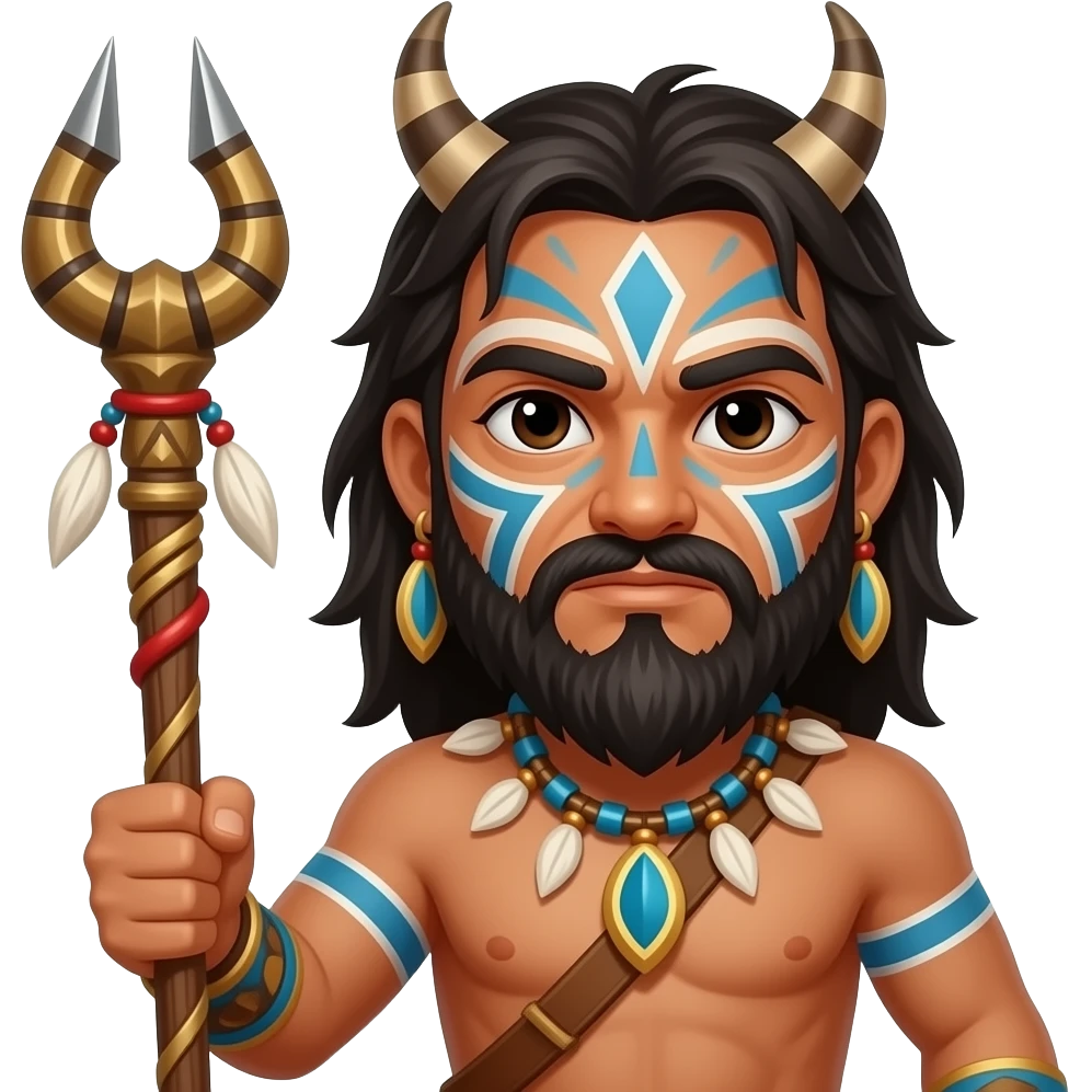A savage shaman emoji
