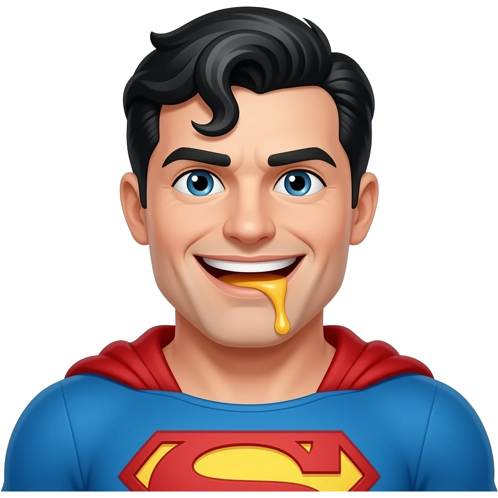 Super man drunk emoji