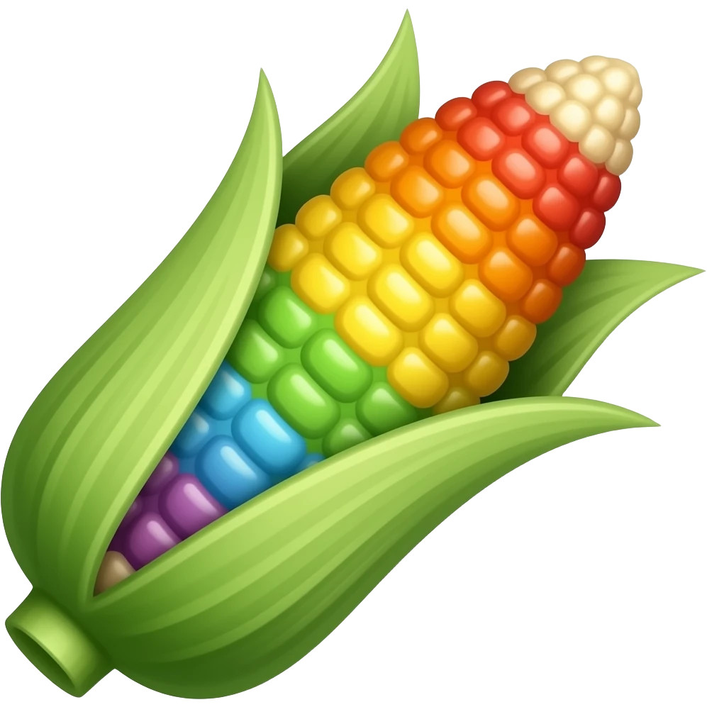 Rainbow corn emoji