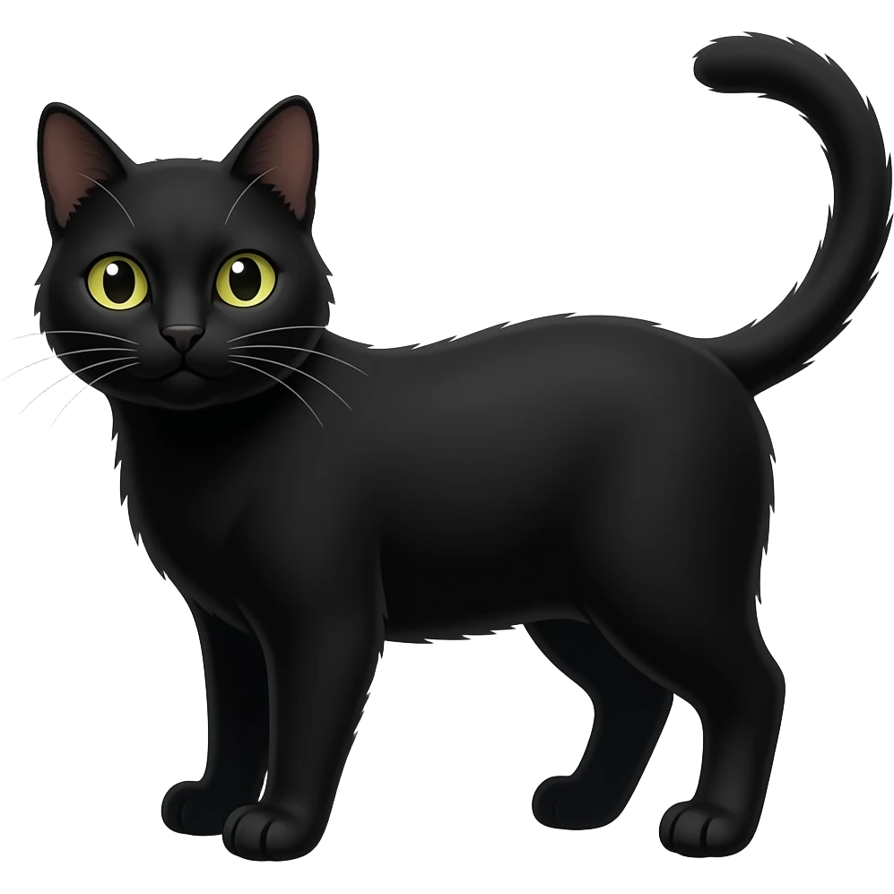 Black cat love emoji