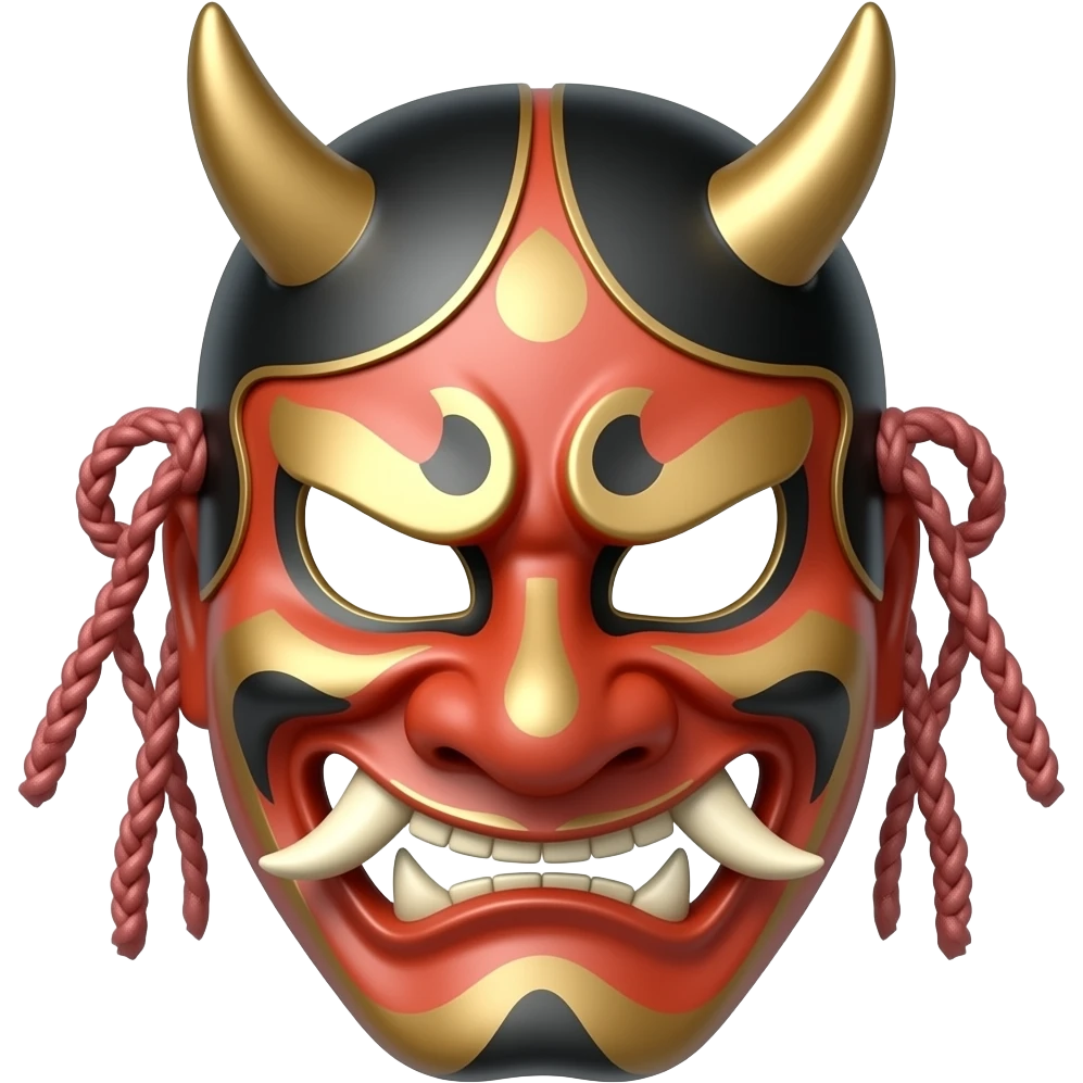 Hyottoko festival mask emoji