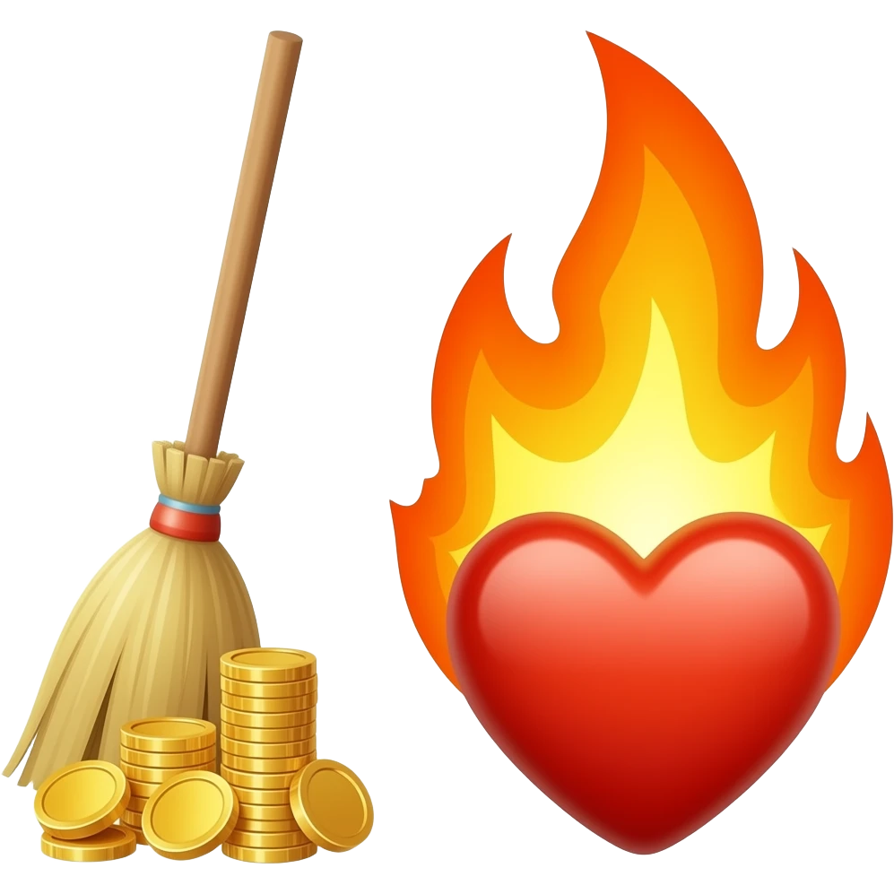🧹💰❤️‍🔥 emoji