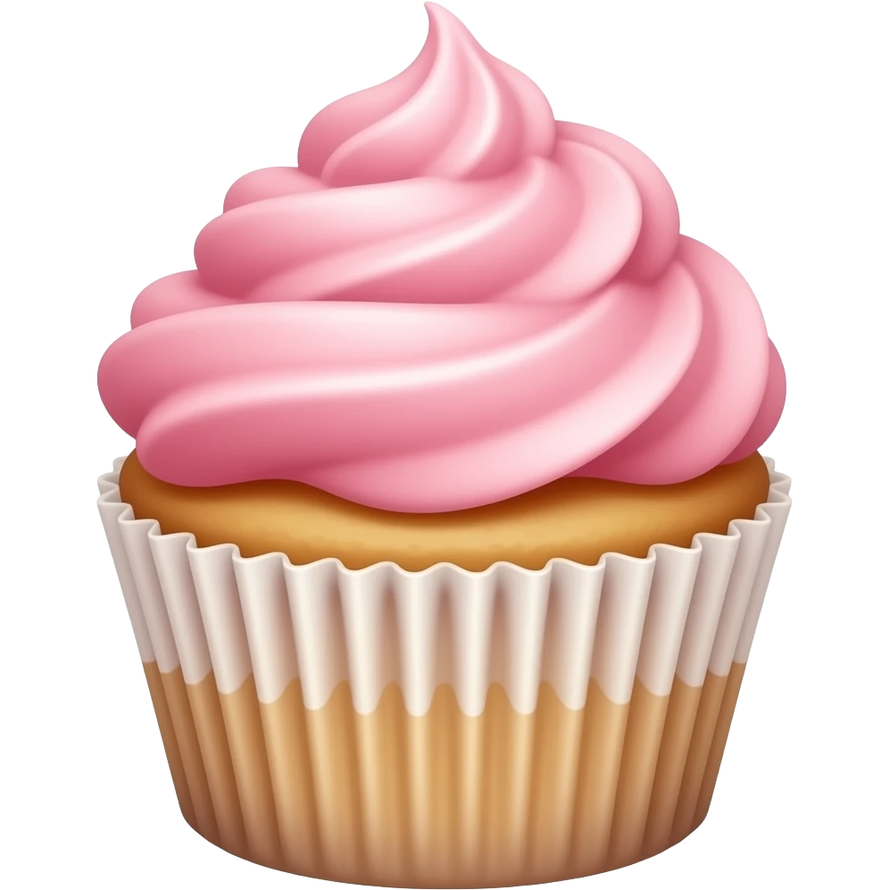 Cupcake with pink icing emoji
