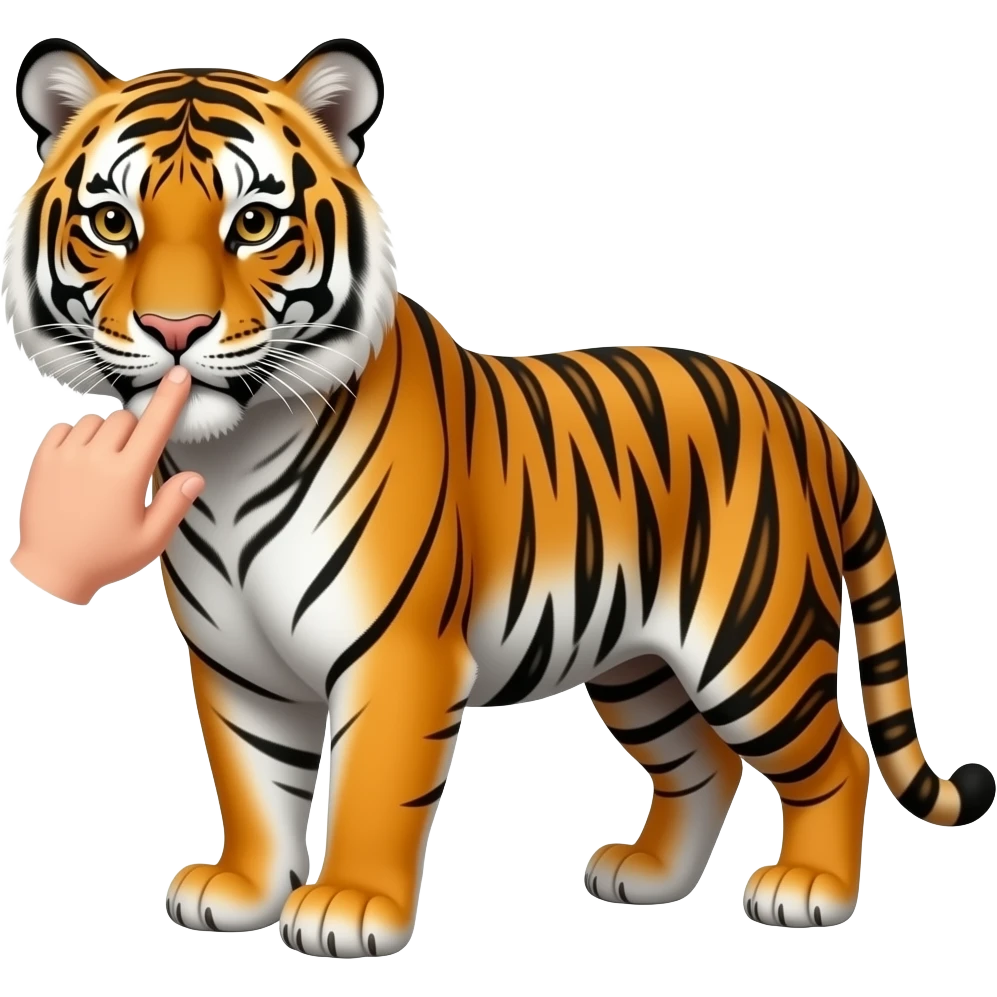 TİGER EMOJİ × BE QUİET EMOJİ emoji