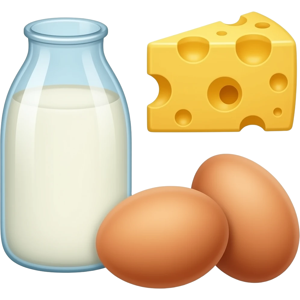 milk, cheese and eggs emoji