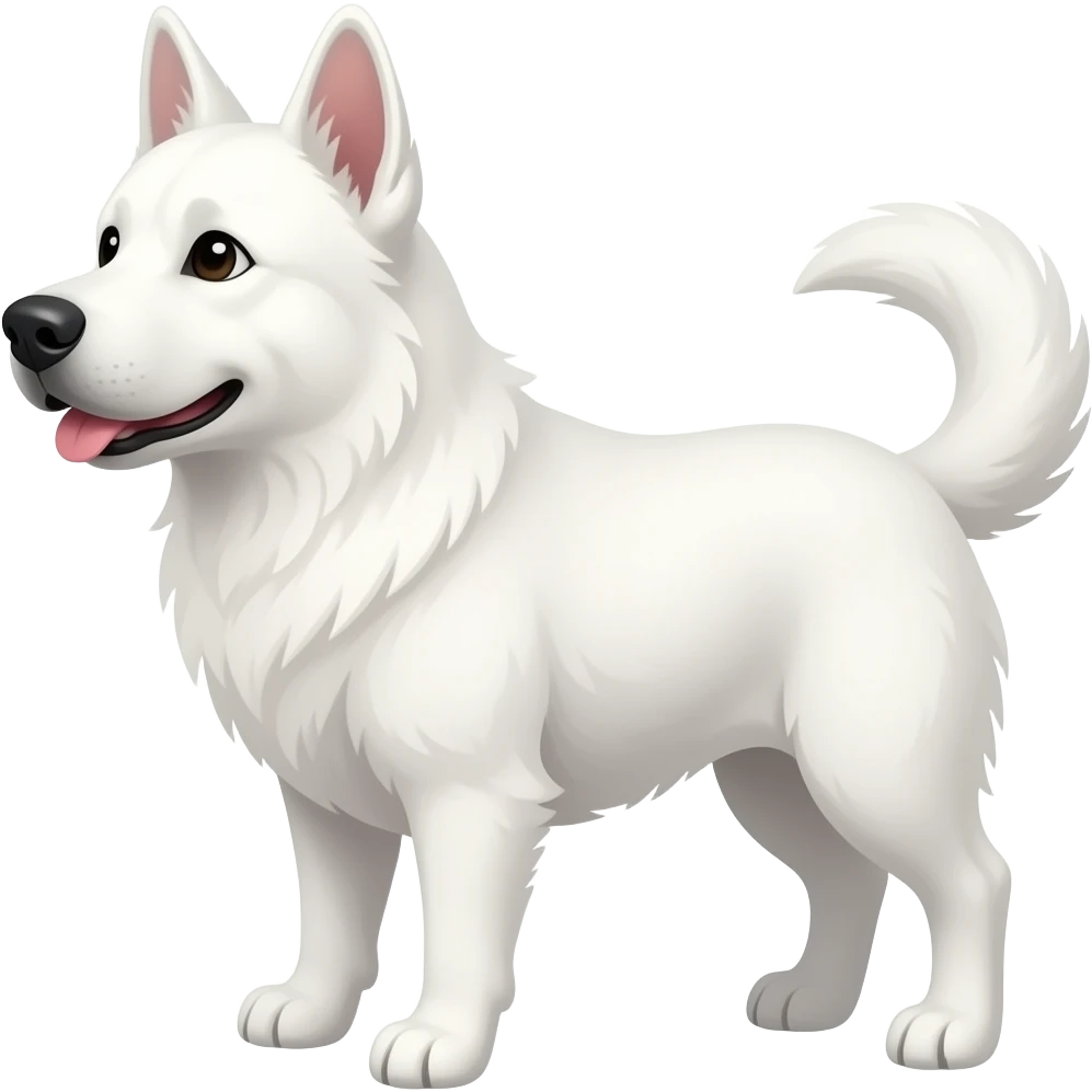 Beyaz  köpek emoji