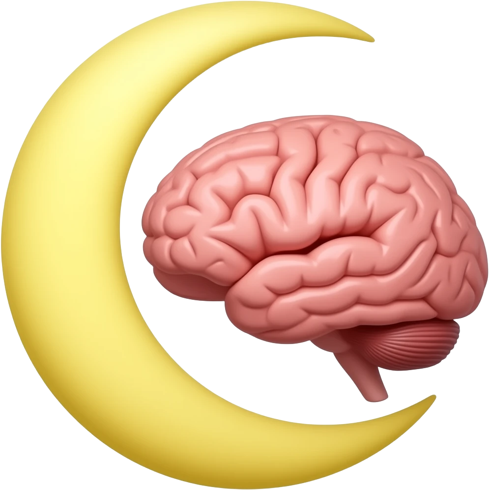 Полумесяц и мозг emoji