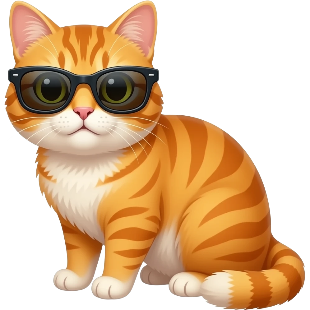 Cat wearing sunglasses emoji