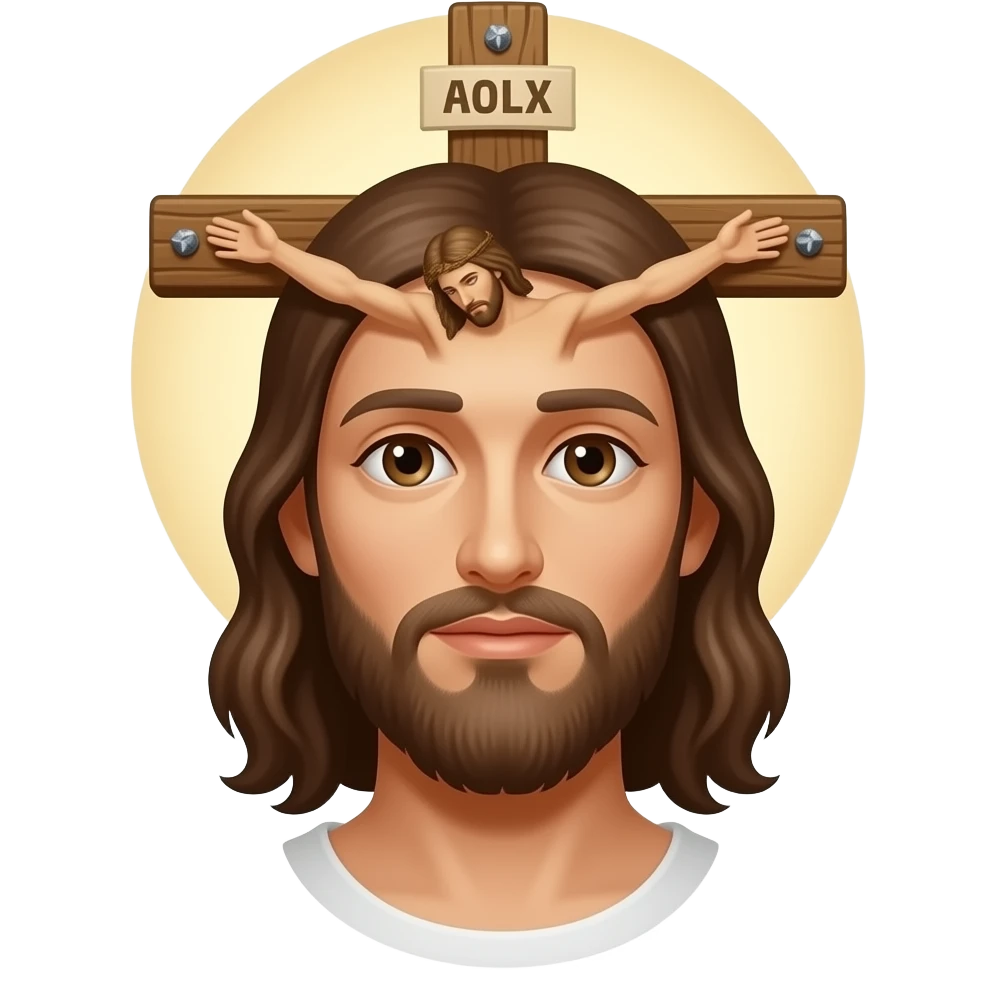 Jesus being crucified emoji