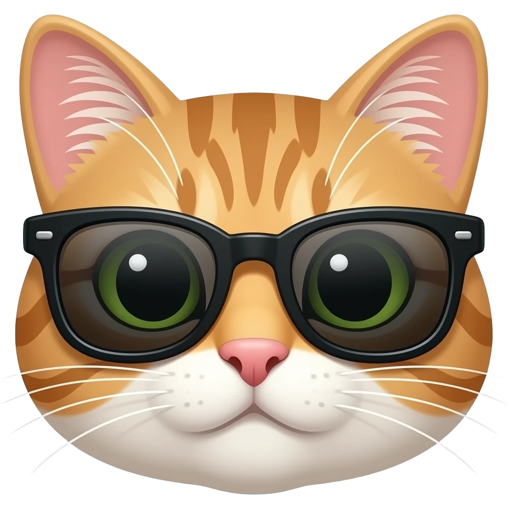 Cat wearing sunglasses emoji