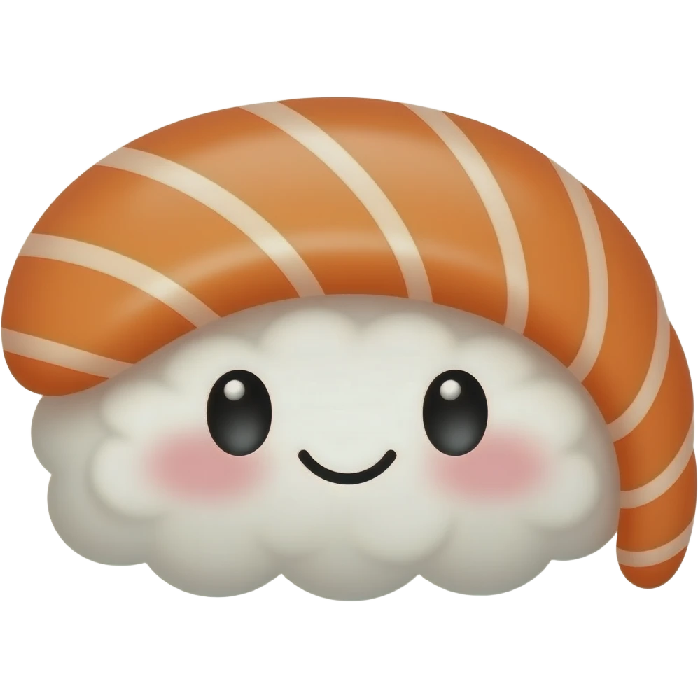 cute salmon nigiri face emoji