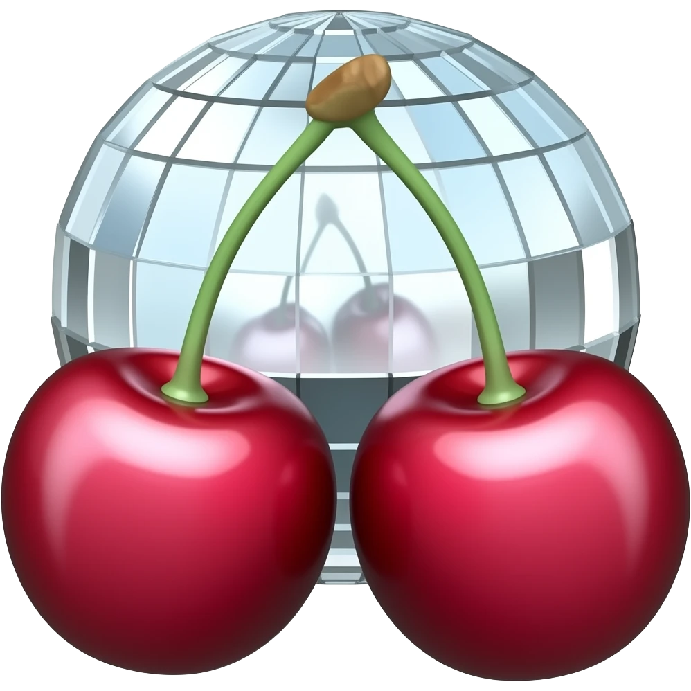 cherry diamond disco ball emoji