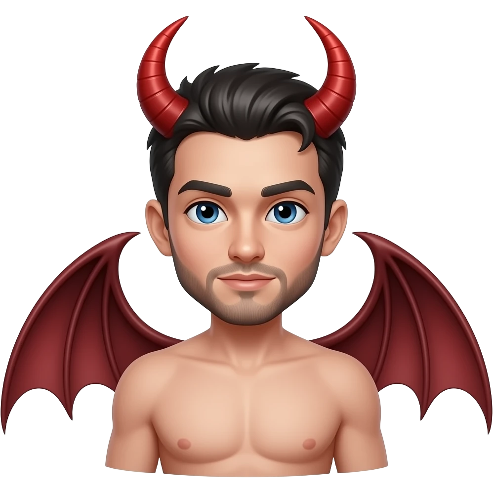 devil with wings half body emoji