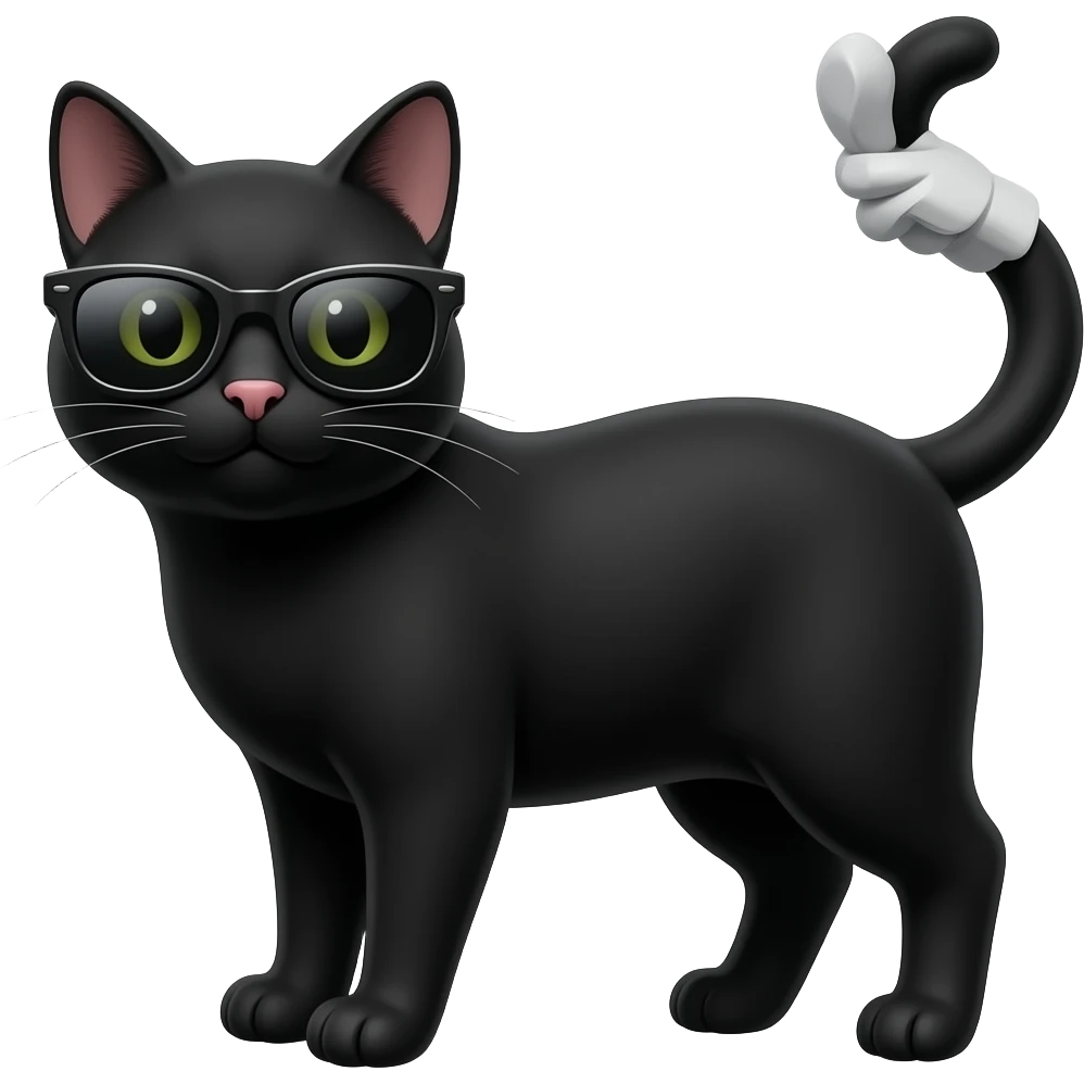 Cat wearing sunglasses emoji