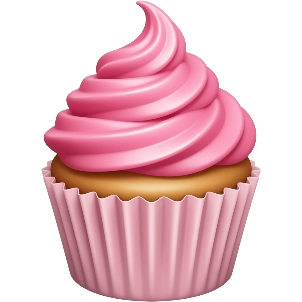 Cupcake with pink icing emoji