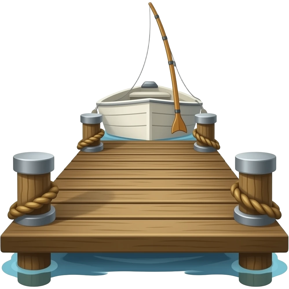 Fishing dock emoji no background emoji