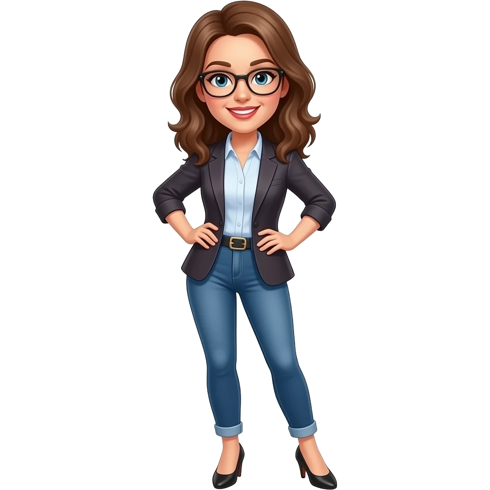 sassy lady with hands on hips and stomps her feet emoji