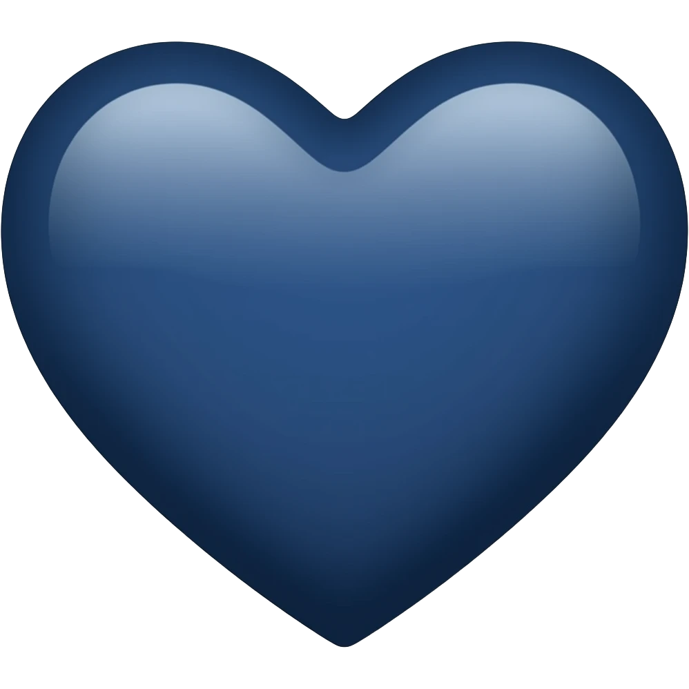 Navy blue heart emoji