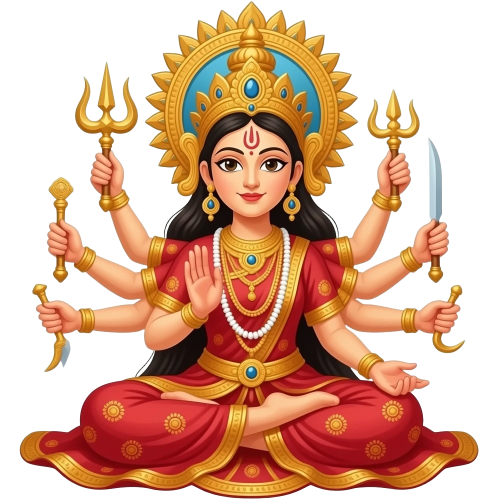 Maa durga emoji in sitting position emoji