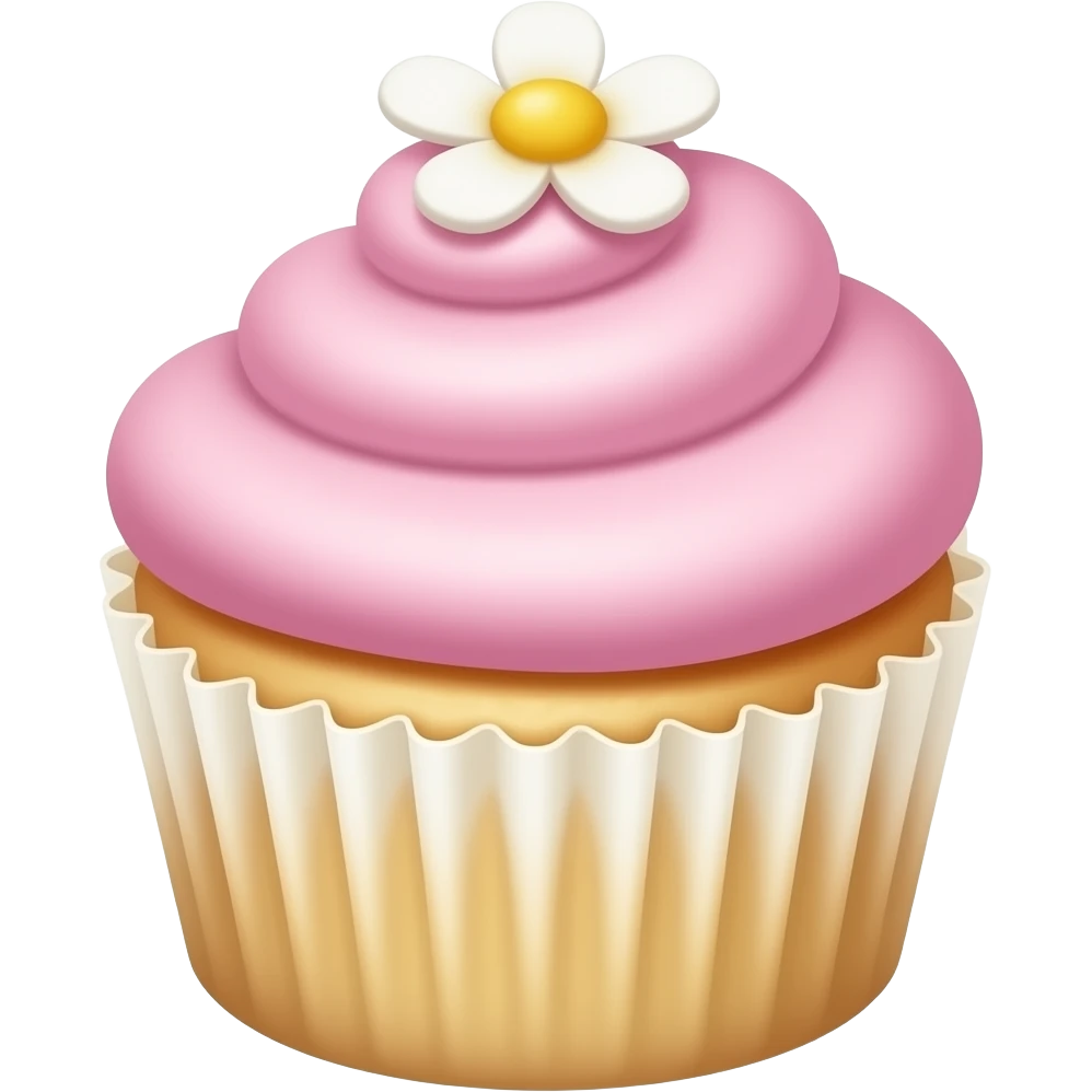 Cupcake with pink icing emoji