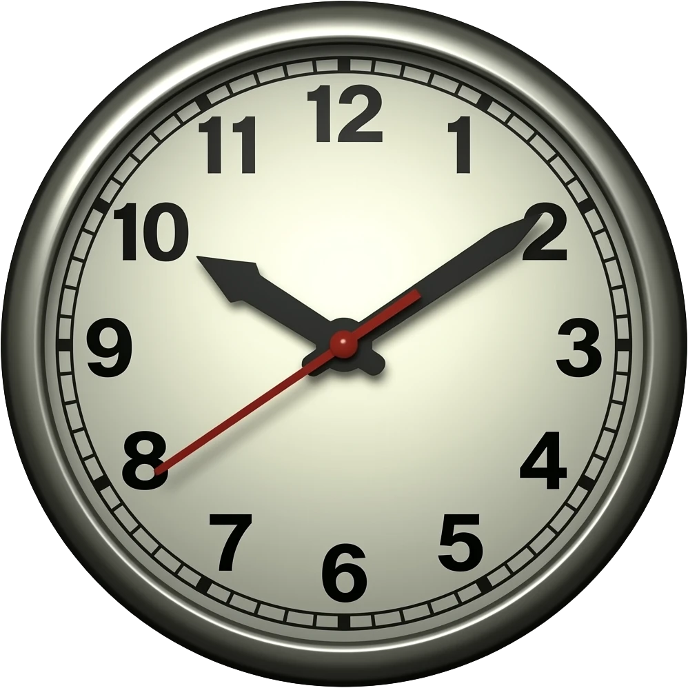 a cursed clock emoji