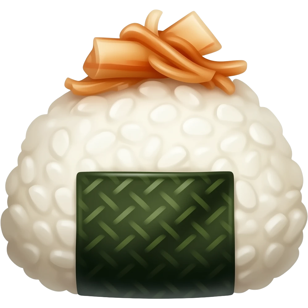 ball type rice ball with kim emoji