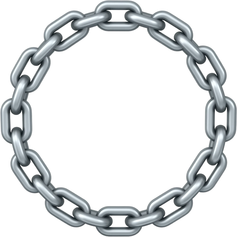 A silver chain emoji