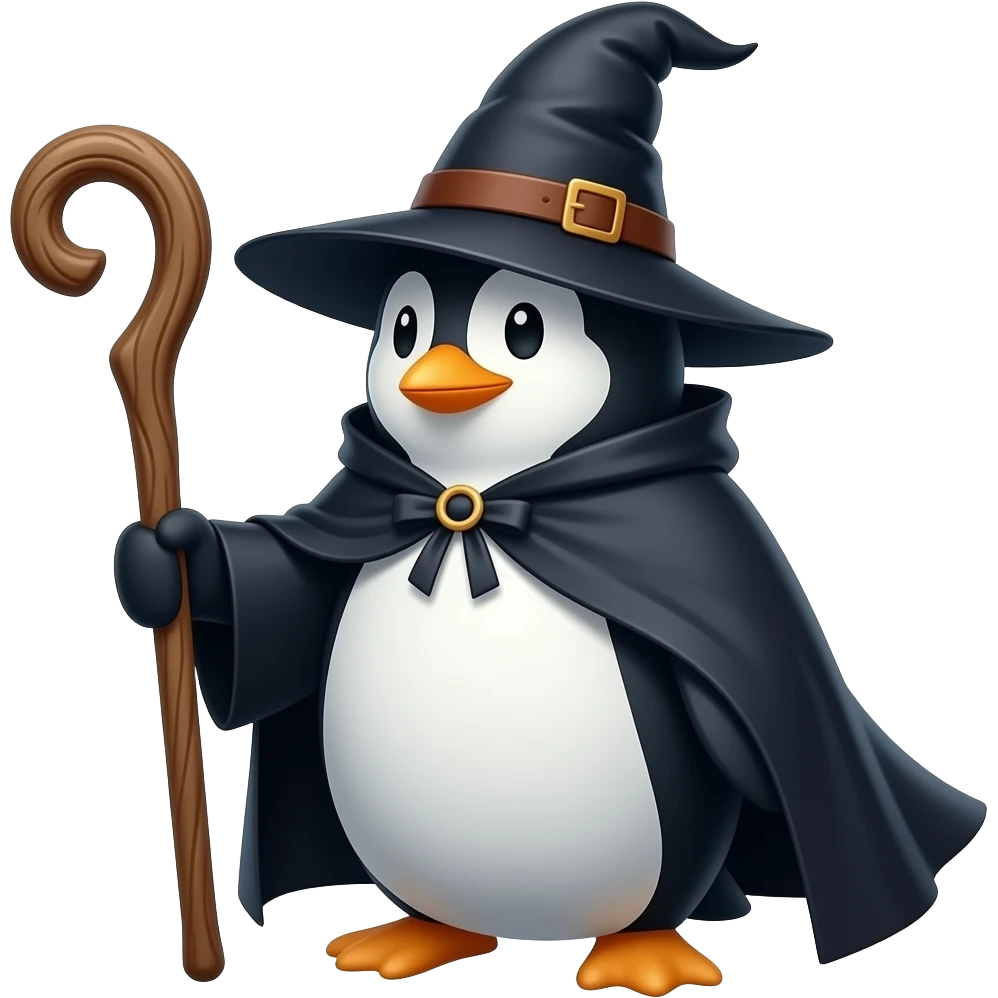 Penguin Wizard emoji