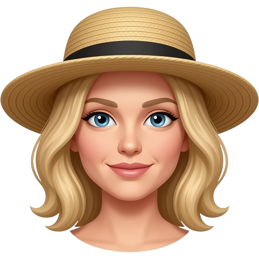 Major blone women with hat emoji