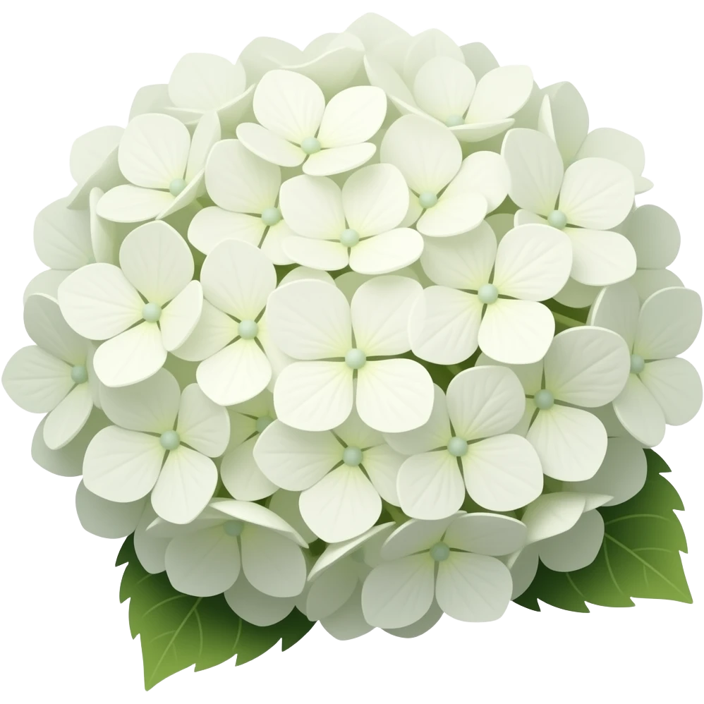 white hydrangea emoji