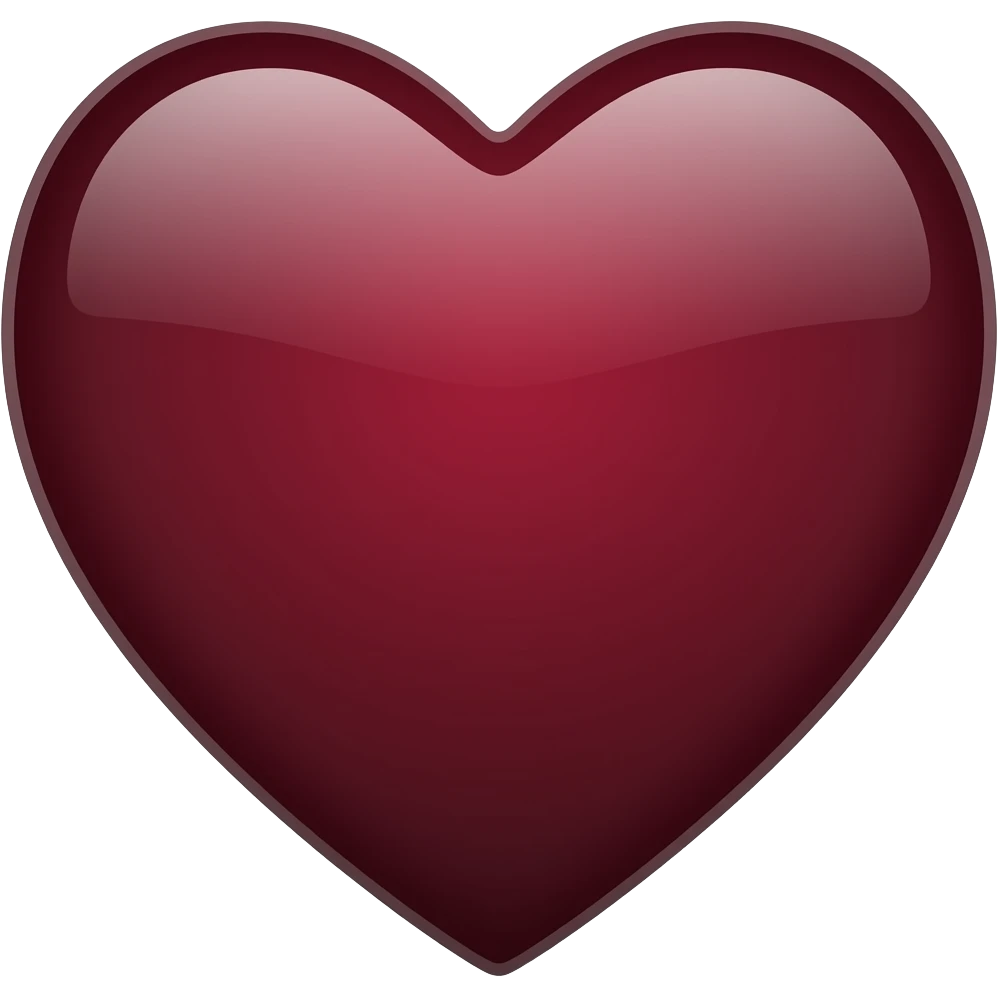 Corazón color vino emoji