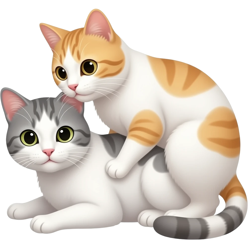 2 cats breeding emoji