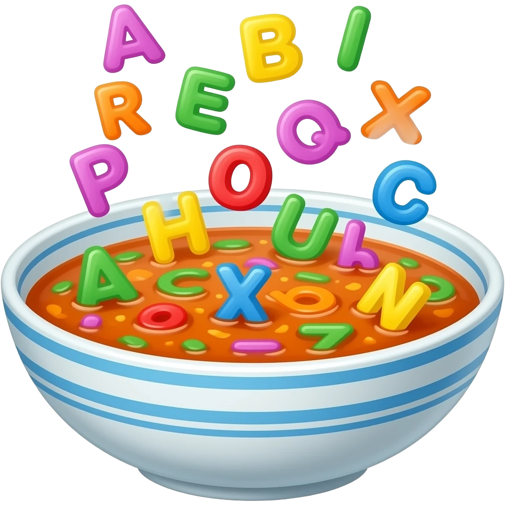 Alphabet soup emoji