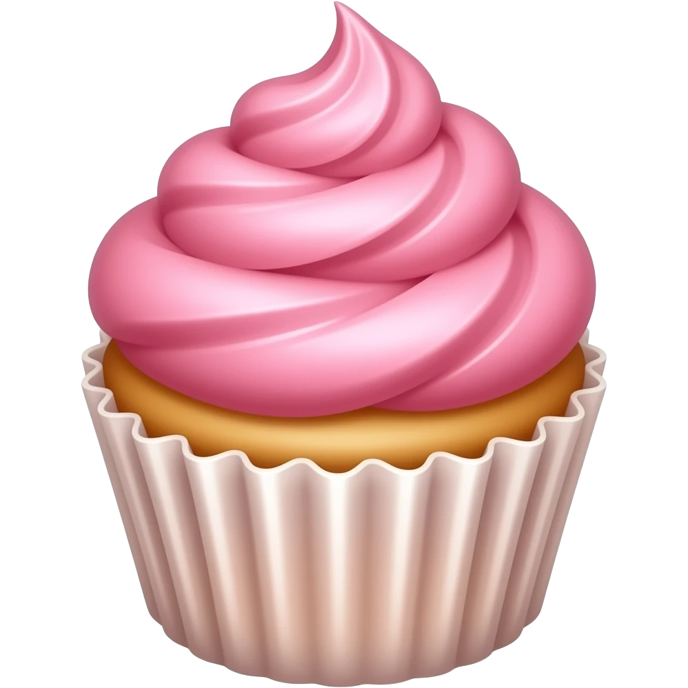 Cupcake with pink icing emoji