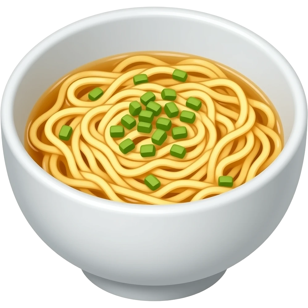 포장지,그릇,국물 없이 꼬불꼬불한 생라면 사리만 emoji