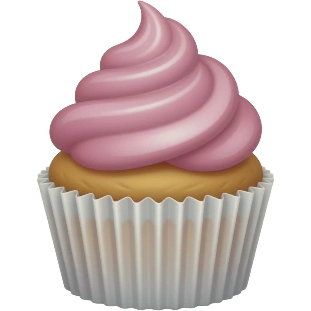 Cupcake with pink icing emoji