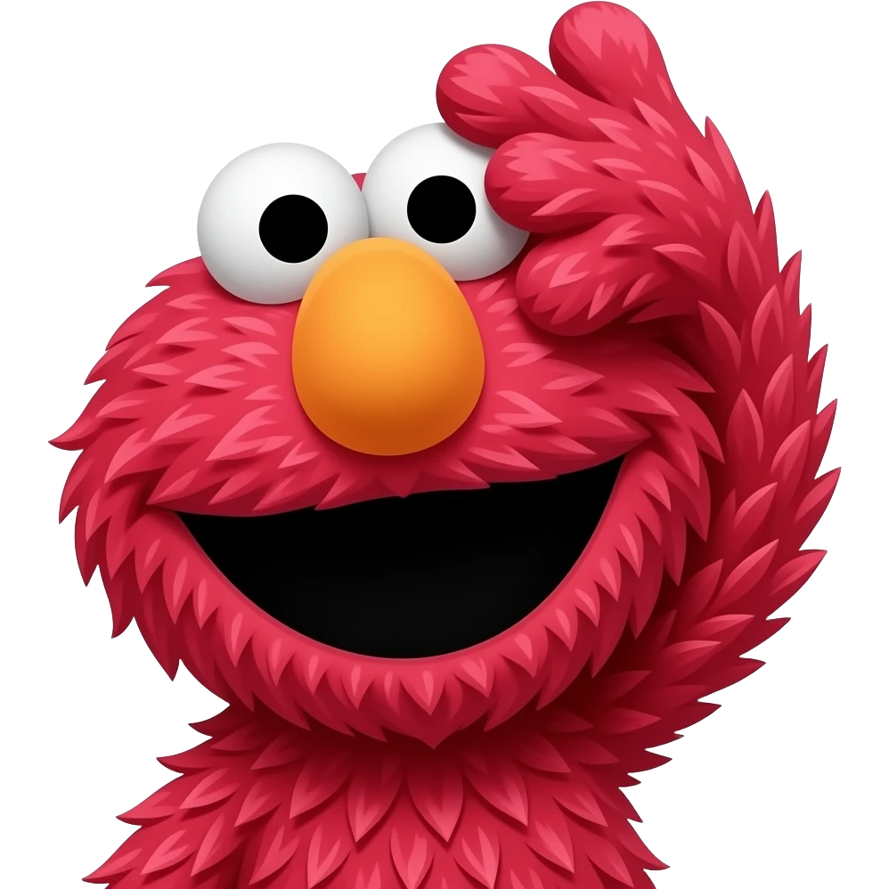 Elmo shaking his head no emoji
