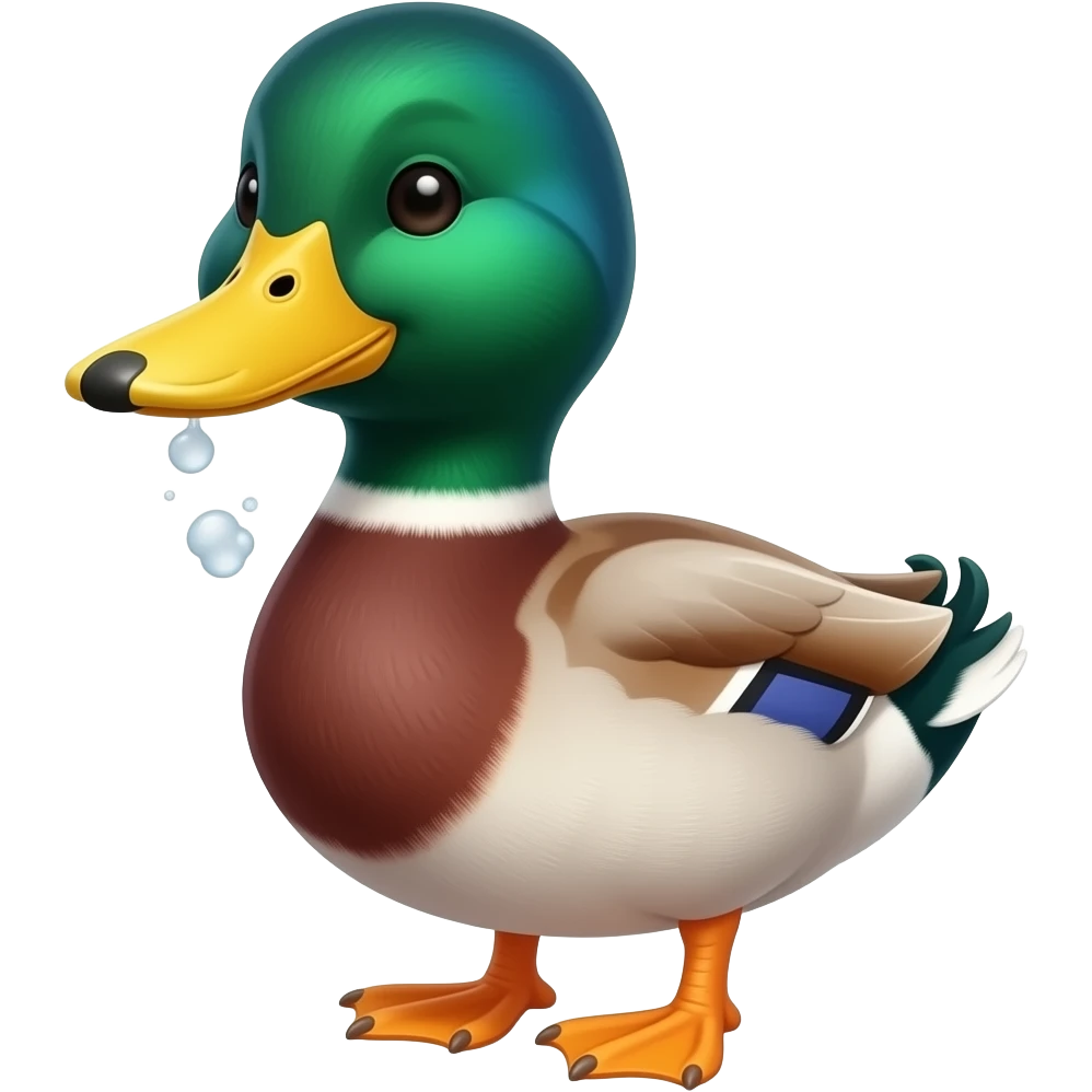 Duck thinking emoji
