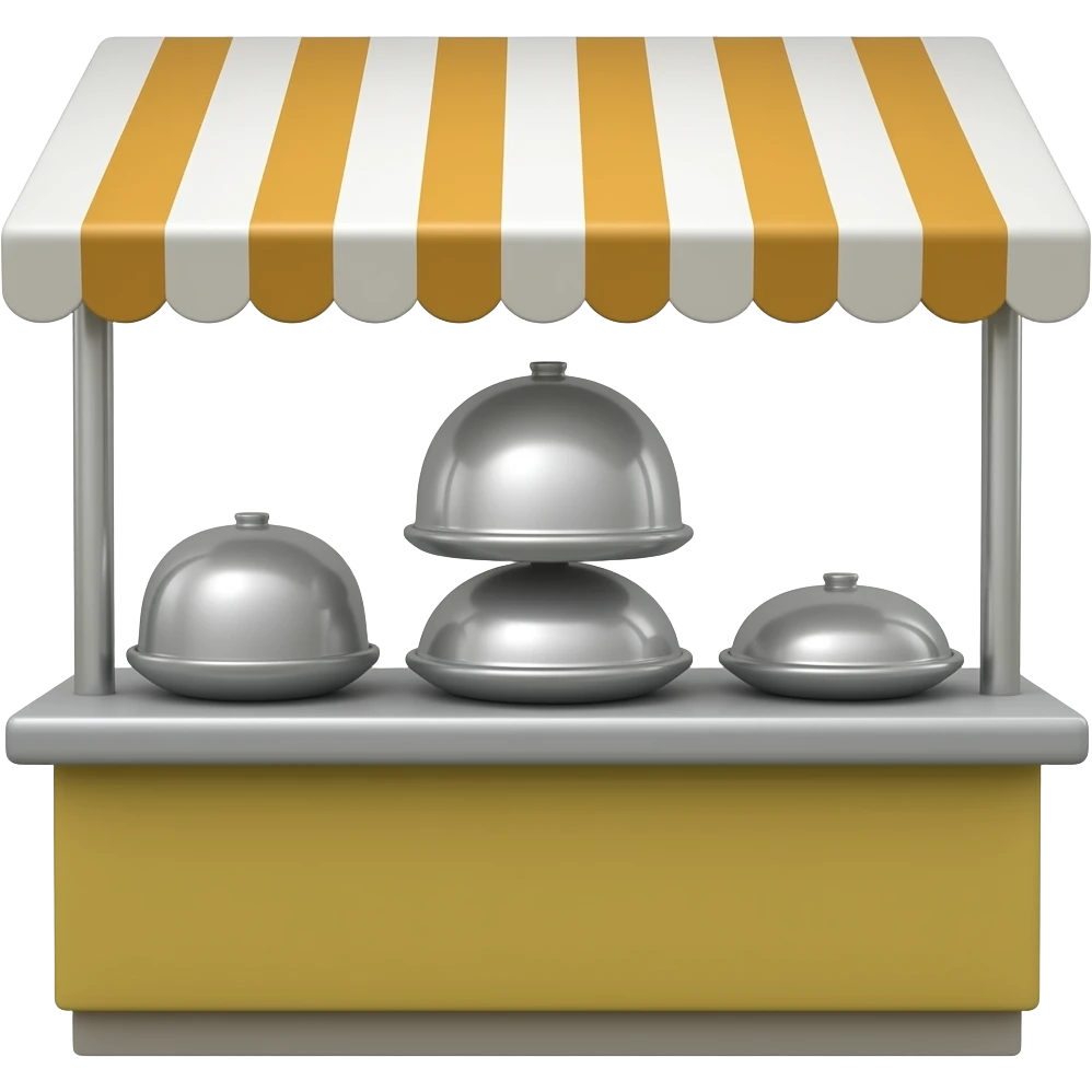 school cafeteria stand emoji