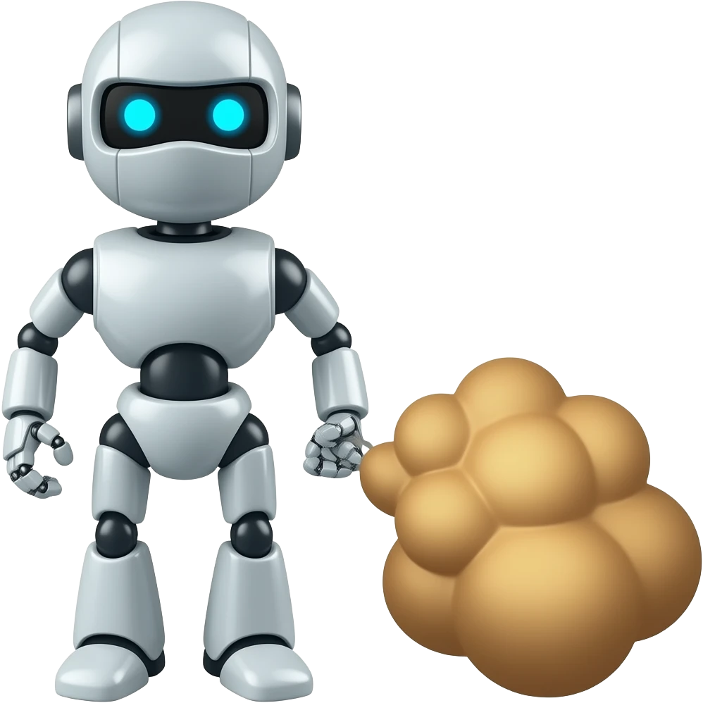 robot big fart emoji