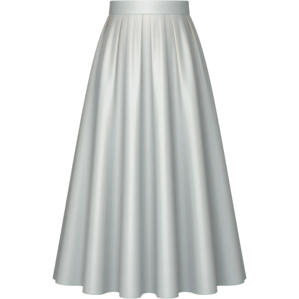 Long white skirt emoji