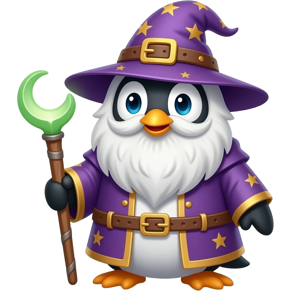 Penguin Wizard emoji