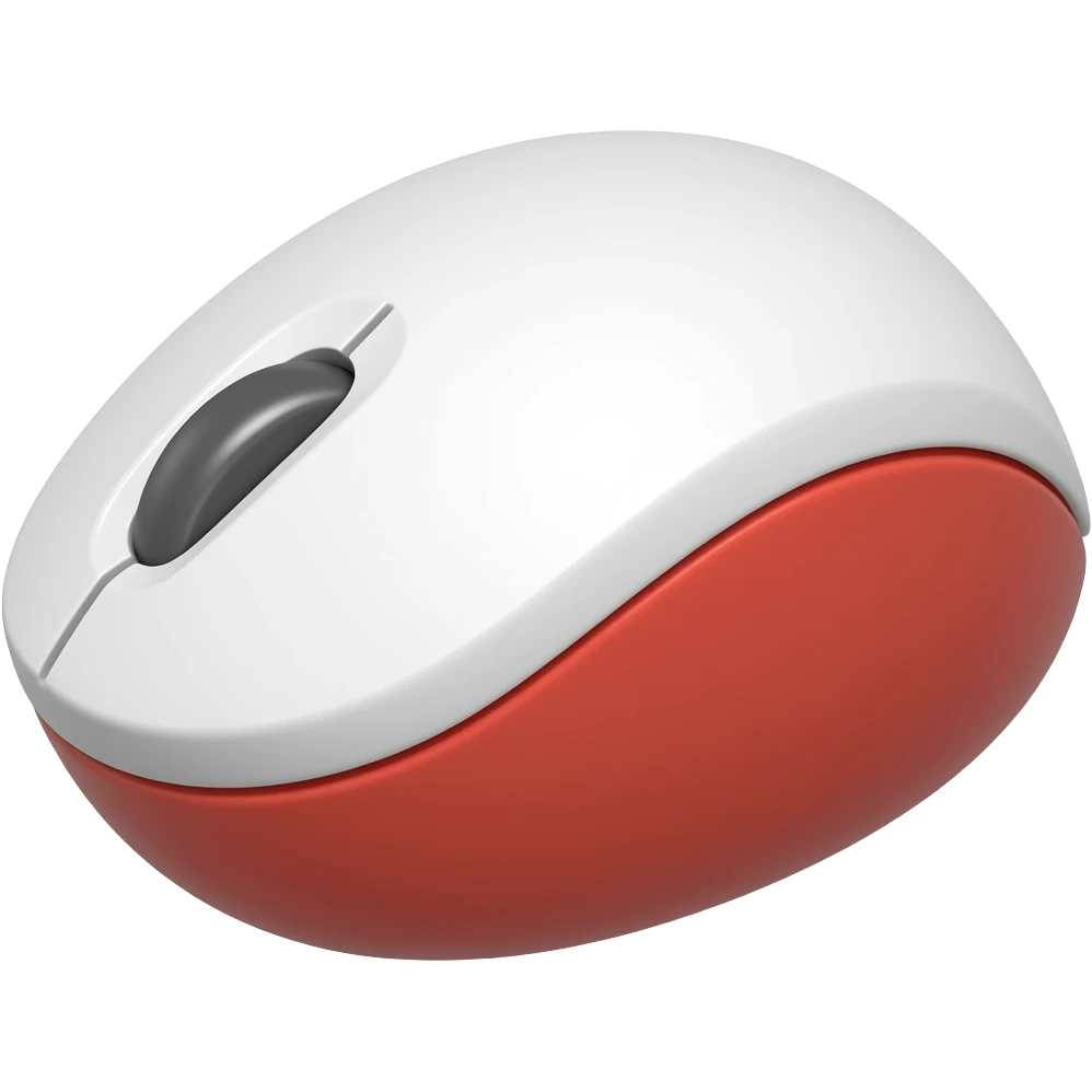 Dzień dobry biało czerwona myszka emoji