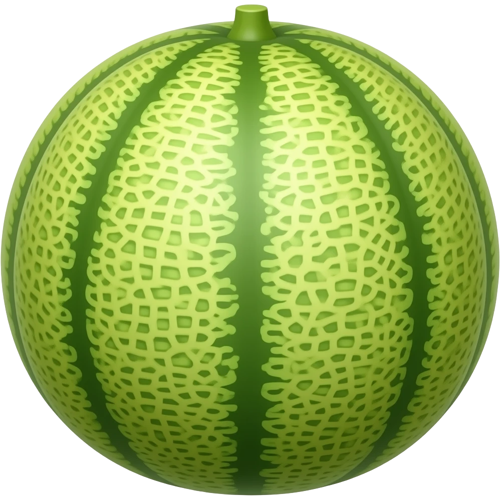 green oval-shaped melon emoji