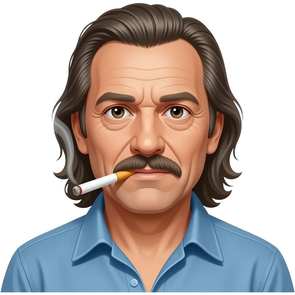 hunter s thompson with cigarette in holder emoji