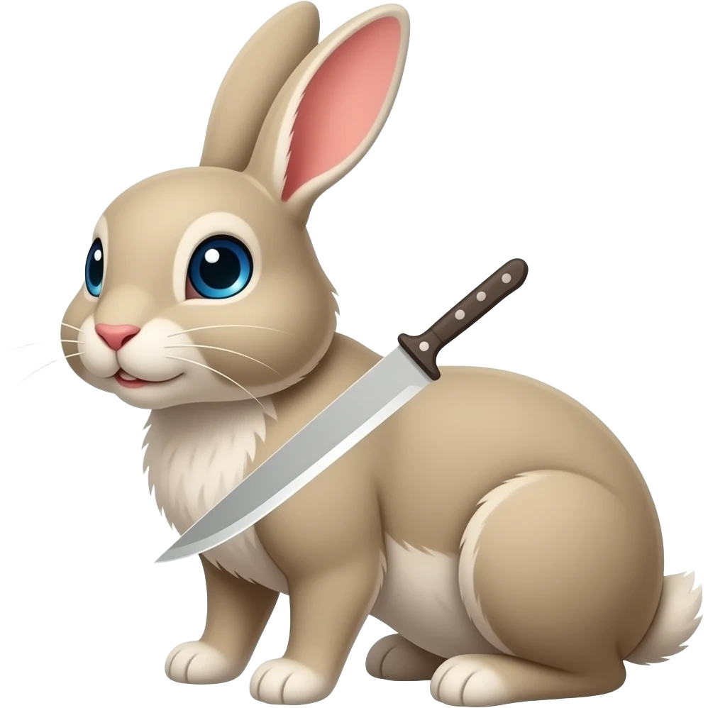 RABBIT WITH KNIFE emoji