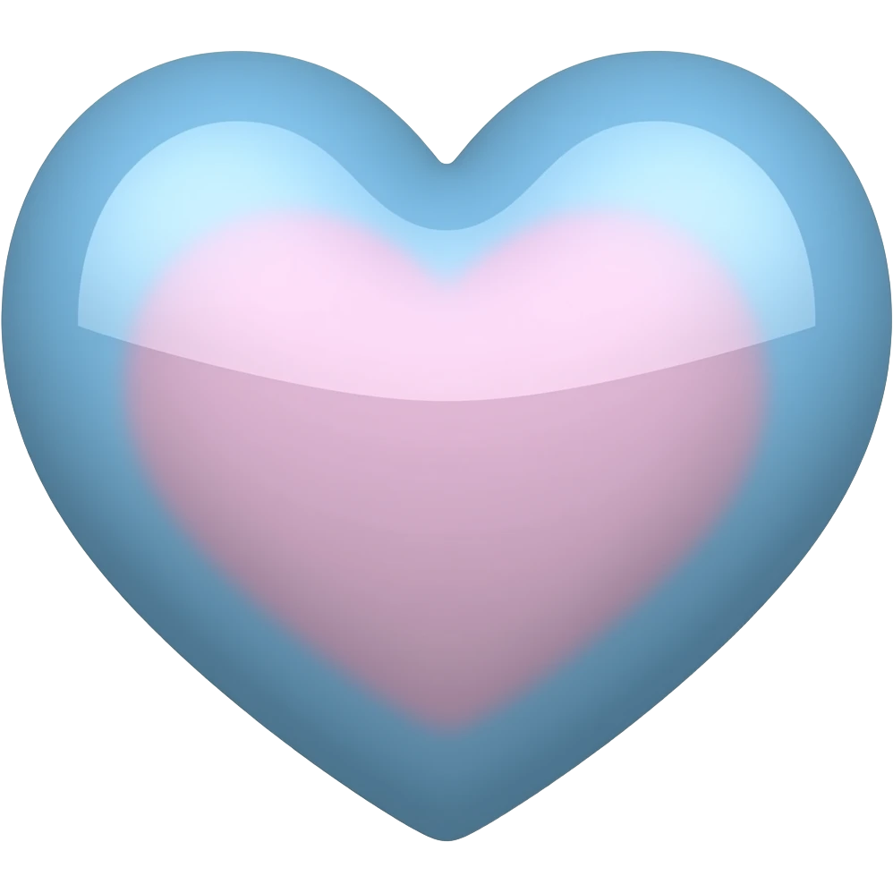 蓝粉色爱心 emoji