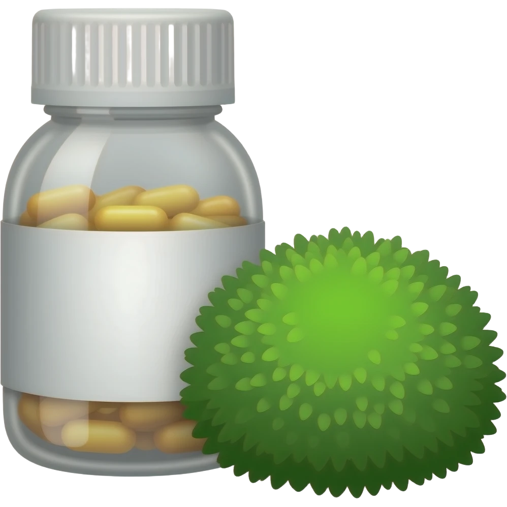 medicine beside bush emoji